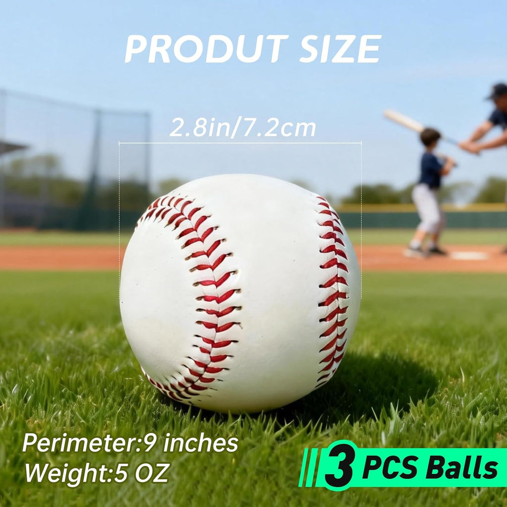 Skiennix Pitching Grip Trainers - 3-Piece Set with 2 Training Baseballs & Glow in the Dark Ball for Beginners