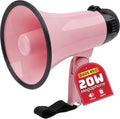 MyMealivos 20W Megaphone Bullhorn, Built in Siren & 240s Recording, 5.4"×8.6" Portable Megaphone with Volume Control Cover Up to 300 feet+ for Indoor and Outdoor Activities