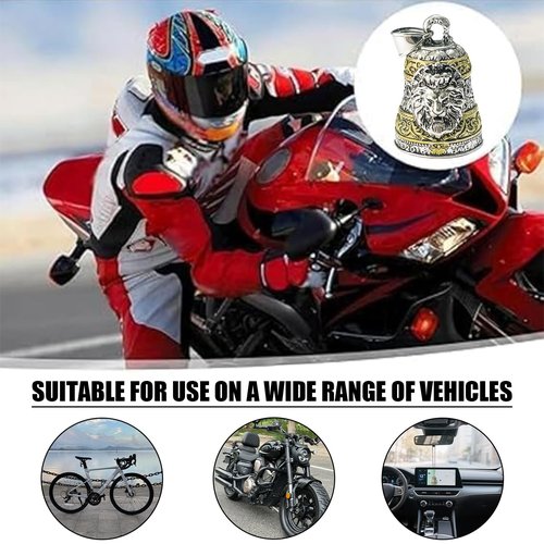 Motorcycle Bell Guardian Angel Drive Away Gremlin, Motorcycle Men Bell, Good Luck Biker Bells, Key Chain for Luck