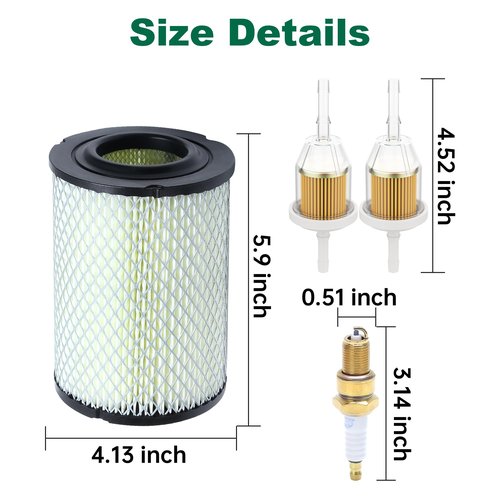 10L0L 1016110-01 Golf Cart Tune Up Kit for Club Car DS Gas 1984-1991 with 341CC Engine, Air Filter 1013379 1012506 Fuel Filter 1013684 1014522 102003201 Park Plug 1012522 CJ8Y