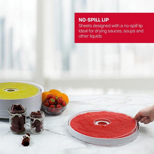 Nesco LSS-2-6 Snackmaster Fruit Roll Sheet for Nesco Food Dehydrators, Great for Drying Sauces, Purees, Soups, and Liquids, Make Fruit Rolls at Home, 2 Count