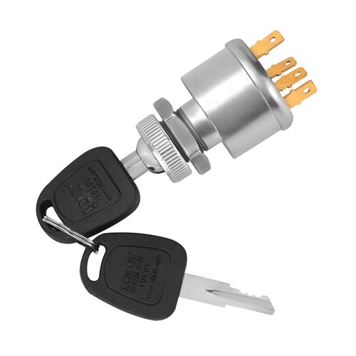 10L0L Golf Cart Ignition Switch for EZGO TXT, Medalist, Marathon, Workhorse, ST, Shuttle Golf Cart, Uniquely Keyed Starter, 4 Terminals Prong, Replace 33639G01, 33639G03, 00568G6, 17137G1,17063G1
