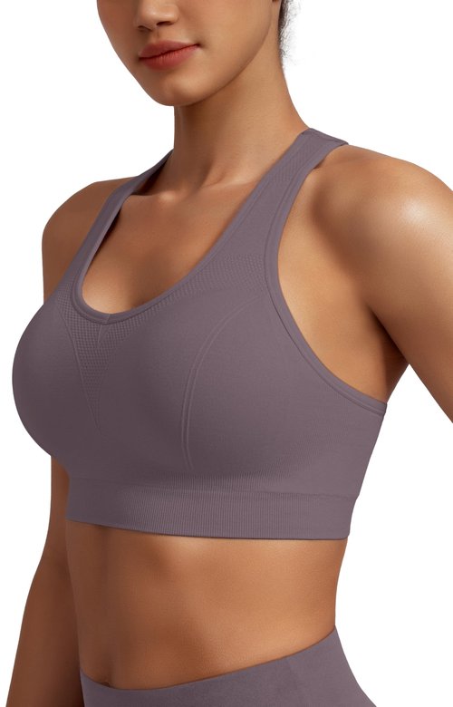 MIRITY Women Racerback Sports Bras - High Impact Workout Gym Activewear Bra Pack of 3