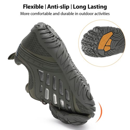 MeXYZ Barefoot Shoes Men Wide Toe Box Zero Drop Minimalist Shoes for Workout Cross-Trainer Walking Hiking Water Weightlifting Grounded Footwear Green