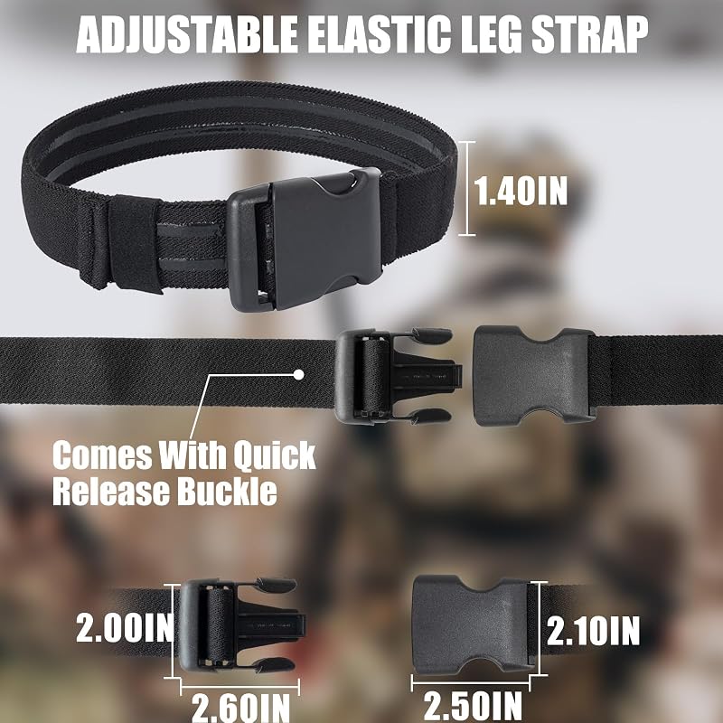 Leg Strap & Modular Drop Swivel for Thigh Holster - Quick-Release Belt Attachment