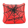 Mykepoda Golf New Spider Embroidery Magnet Golf Square Mallet Club Putter Headcover Red