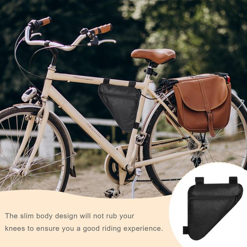Tweruna Small Bike Frame Bag, Triangle Bicycle Bag, Bicycle Frame Bags Mountain Bike Pouch for Road