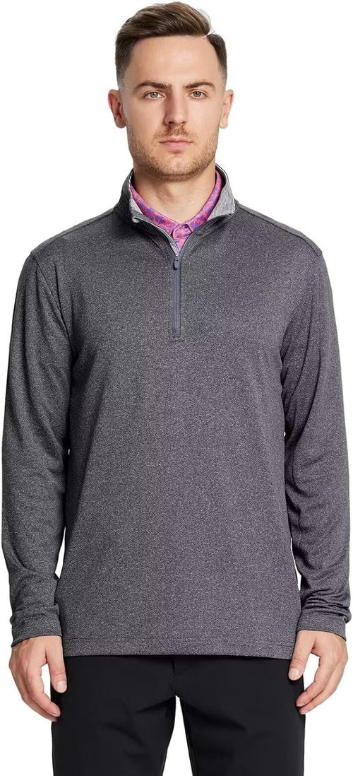 M MAELREG Quarter Zip Golf Pullover - Men's Dry Fit Long Sleeve Performance Sweatshirt | Wicking Mock Neck