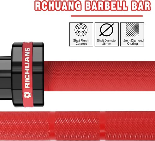 7ft Olympic Barbell - 45lb Weightlifting Bar with Smooth Spinning Sleeves | 500-1000lbs Capacity for Home Gym Training