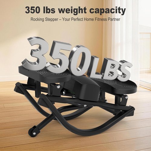 HOTWAVE Rock Stepper - Low Impact Side-to-Side Exercise Machine with Oversized Pedals | 350lbs Capacity