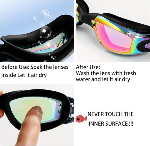 EWPJDK Swim Goggles - Anti-Fog, Leak-Proof Design | 2-Pack for Men and Women