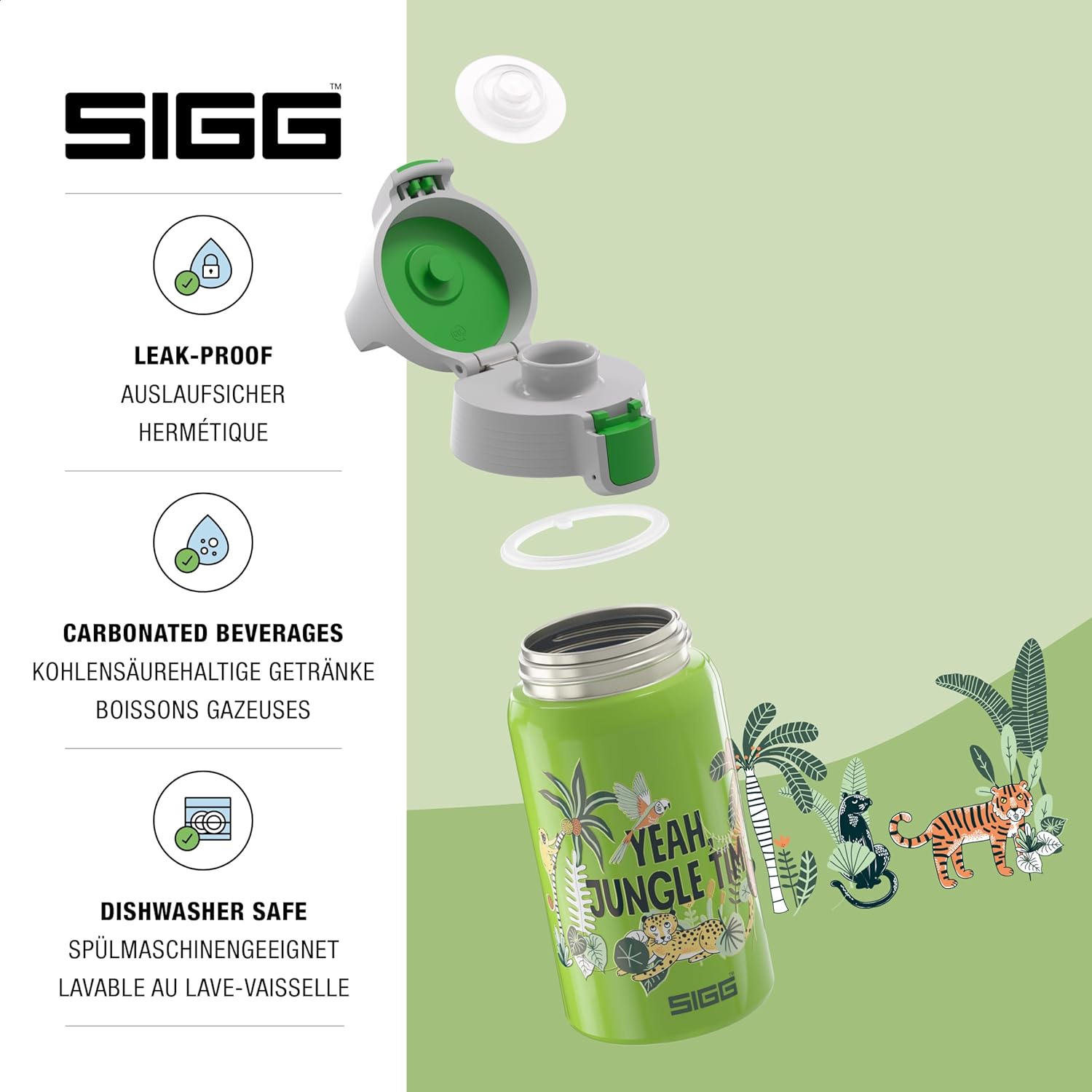 SIGG - Stainless Steel Kids Bottle - Shield One for Carbonated Beverages - 17 Oz Capacity