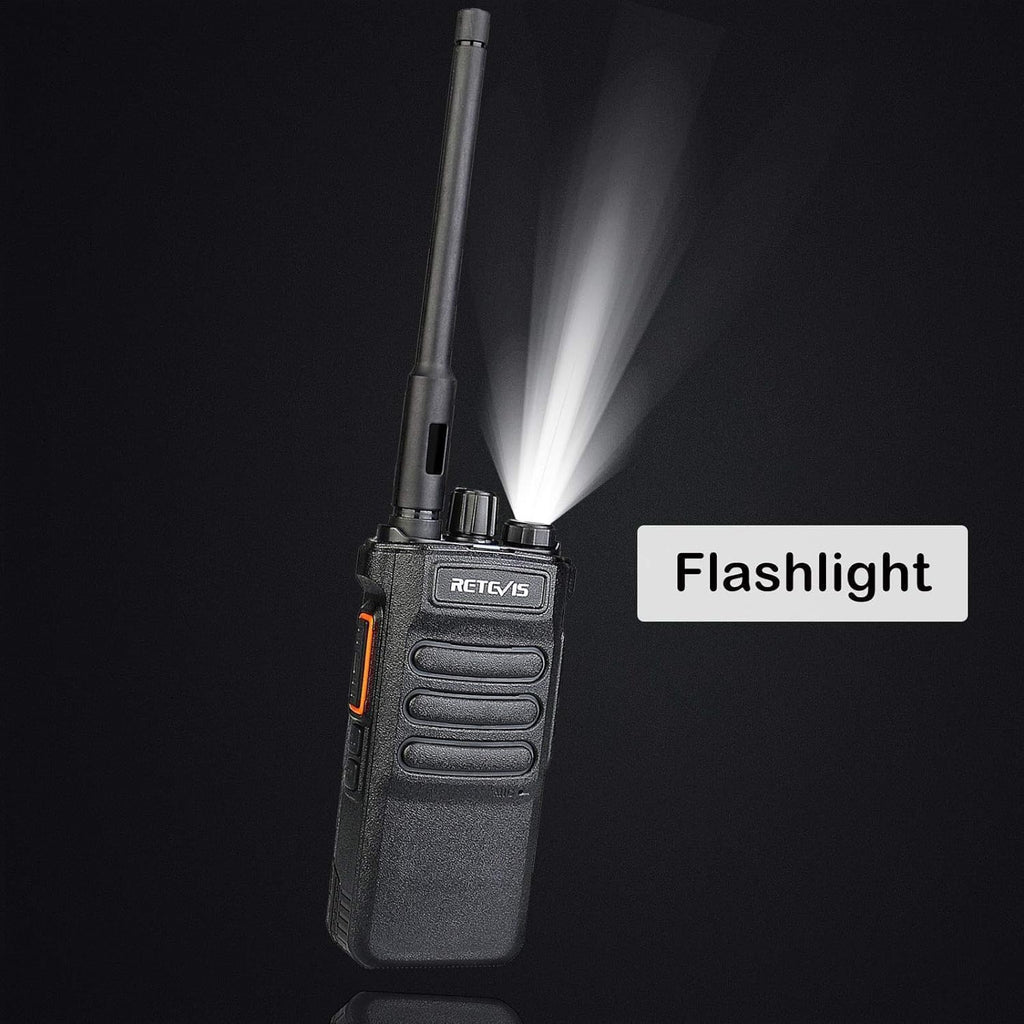 Retevis RT86 Emergency Two Way Radios Long Range, Professional 2 Way Radios, 2600mAh Rechargeable, USB, Flashlight, Shatterproof Display, Durable Walkie Talkies for Snowstorm Off-Roading Farm(2 Pack)