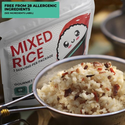 Dehydrated Freeze-Dried Japanese Gomoku Mixed Rice - Emergency Camping Food | 5-Year Shelf Life | 5-Pack