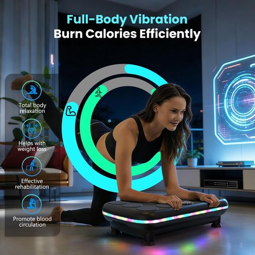 AXV Vibration Plate - Full Body Shaker Exercise Machine for Weight Loss | Pebble Color