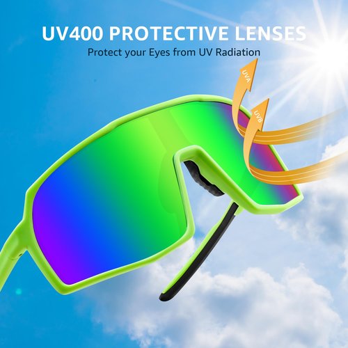 FEISEDY Sports Sunglasses for Men Women Youth Baseball Cycling Running Hiking Glasses UV400 B0263