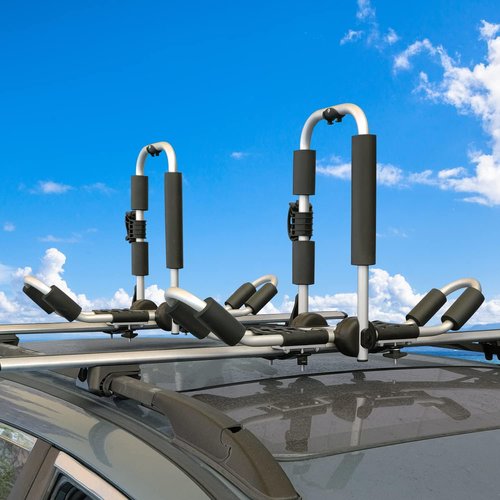 J-Style 4-in-1 Roof Rack - Versatile Kayak, Canoe, Surfboard & Ski Board Carrier for SUVs & Cars