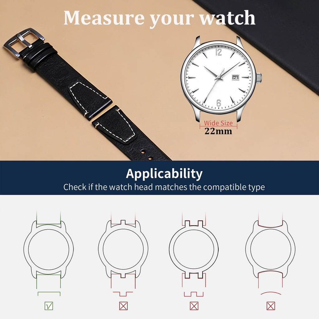 XIDESSEN Fashion Vintage Leather Bands Compatible with IDW13/IDW16/IDW19 Smartwatch for Fitpolo/Woneligo/ENOMIR/TOOBUR/MILOUZ/Gydom/Faweio/Veryfit IDW19 Watch Band Women Men