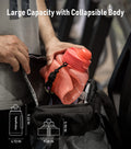 TakeToday 68 oz Collapsible Water Bottles with Straw, Half Gallon Water Bottle with Motivational Time Marker, Large Reusable Silicone Water Jug with Paracord Handle for Sports, Outdoors (Black)