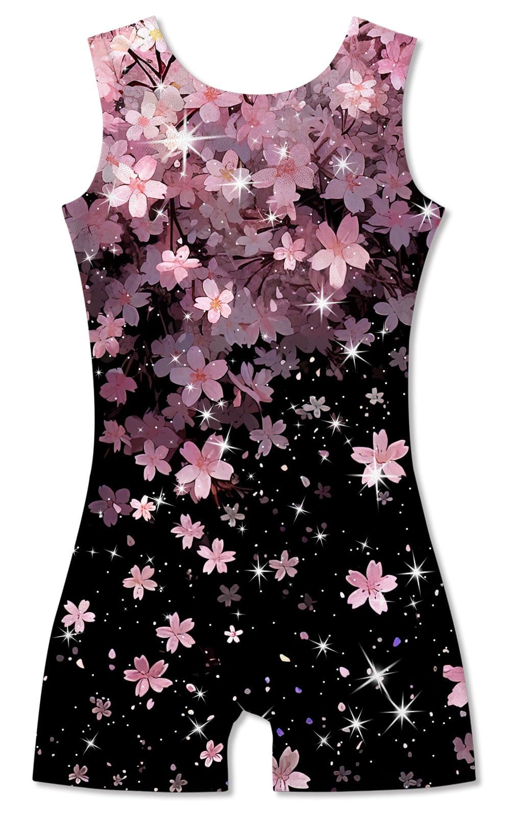 Idgreatim Gymnastics Leotards for Girls Size 7-8 Kids Tumbling Outfit Biketard Unitards with Shorts Athletic Gym Clothes