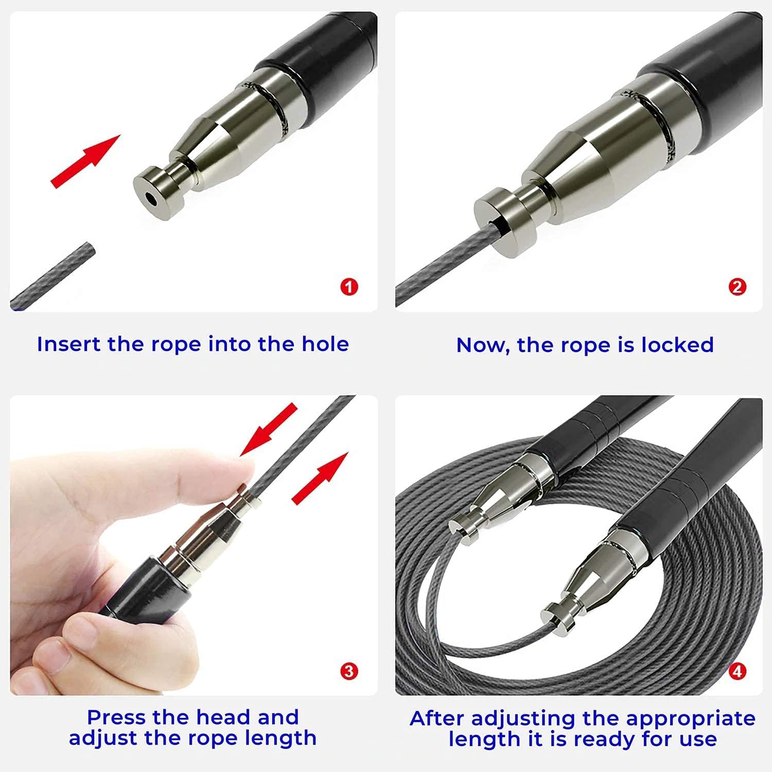 PrimaFIT Pro Speed Jump Rope - Adjustable Weighted Aluminium Handles for Boxing & CrossFit | Includes Spare Cable & Carry Bag
