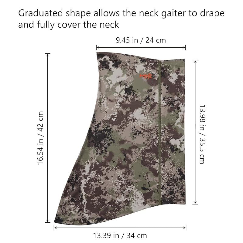 Grunge Camo UPF 50+ Neck Gaiter, Breathable Quick-Dry Face Mask for Men & Women