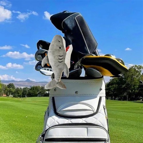 Golf Club Head Cover Funny Cartoon Golf Animal Wood Pole Set Suitable for 460 cc (Shark)