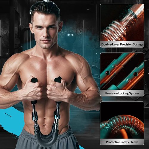 uptown Twister arm Trainer - Adjustable Resistance Chest Workout Equipment for Men & Women, Forearm Strengthener, Perfect for Home Gym, Calisthenics Equipment, Pull up bar & ab Roller Alternative