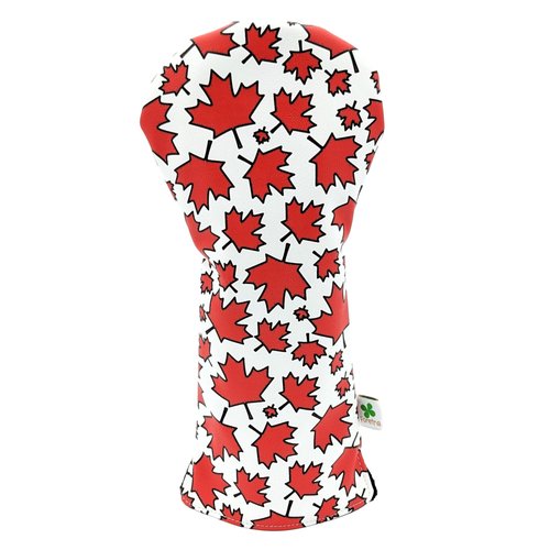 Foretra Canada Maple Leaves Pattern Golf headcovers Novelty Funny Golf Club Covers for Men and Women for Golf Clubs Driver Wood Hybrid Putter Blade Mallet (Driver)