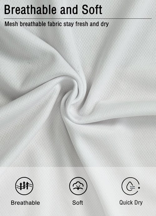 2 Pack Workout Long Sleeve Tee Shirts for Men, Moisture Wicking Running Breathable Tee Shirt for Men Lightweight Quick Dry Fishing Athletic Gym Casual Men's UV Protection T-Shirts Tops Black White L