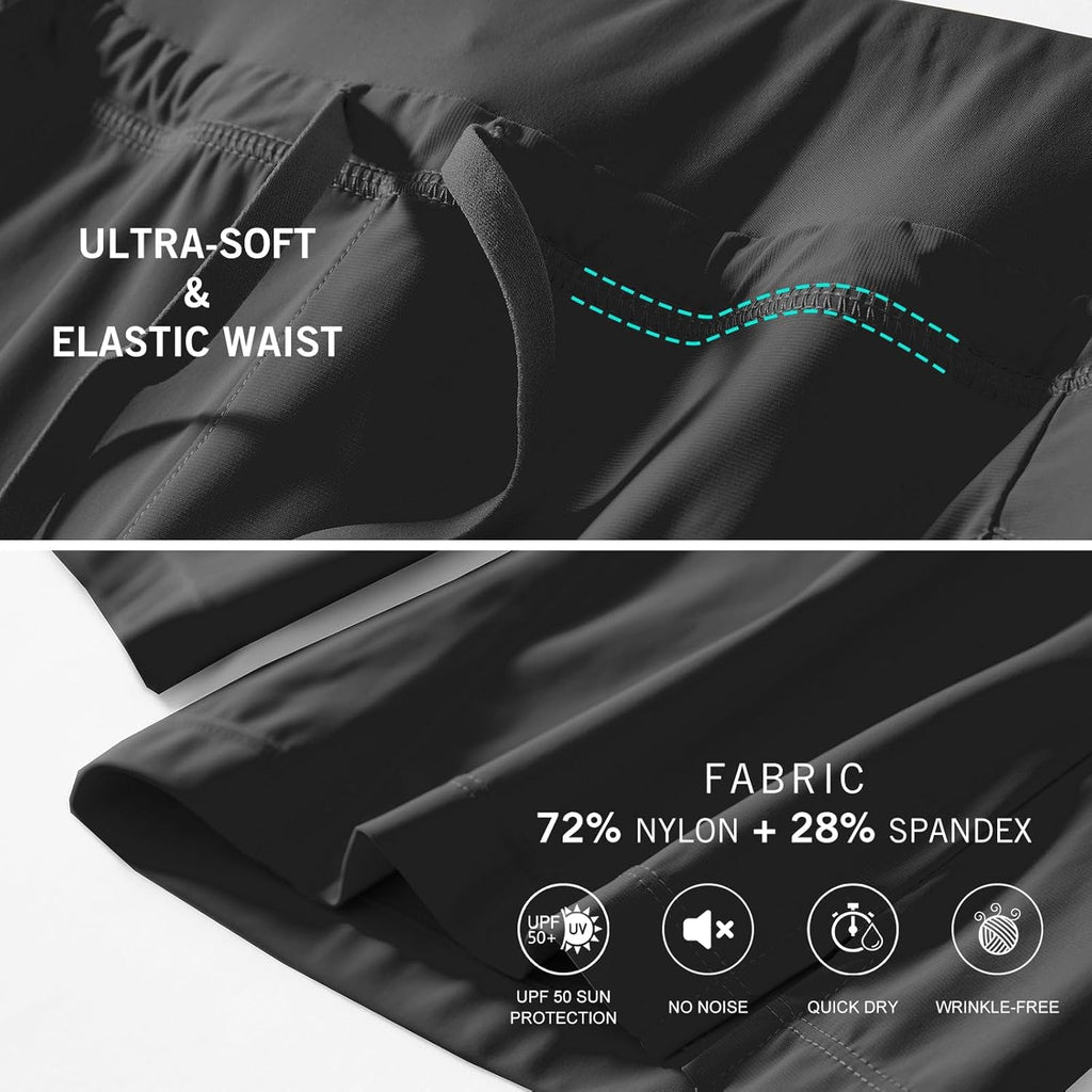 Baleaf Women's Hiking Shorts - Quick Dry Bermuda Cargo for Curvy Figures | 9"/11" Lightweight with Pockets