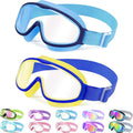 Vvinca Kids Swim Goggles - Comfortable Fabric Strap, Wide View, Anti-Fog & UV Protection for Ages 3-14
