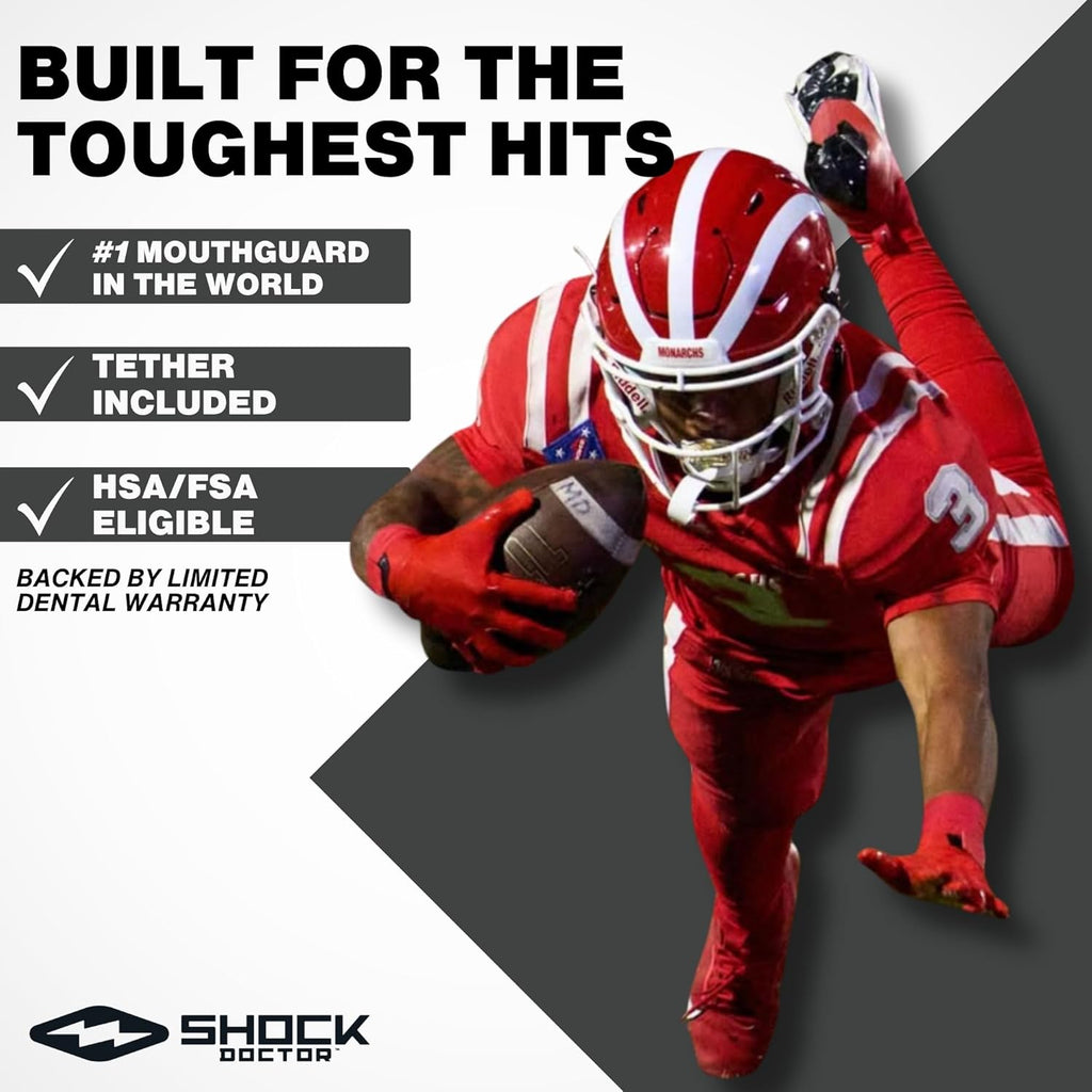 Shock Doctor Mouth Guard - Gel Max Heavy Duty Protection for Sports | Custom Fit for Adults & Youth