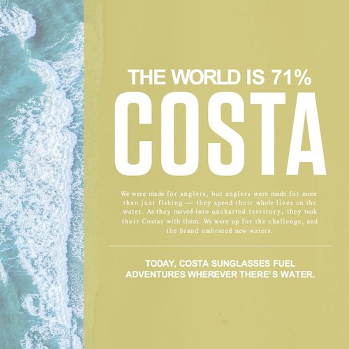 Costa Del Mar Sunglasses for Men - Whitetip PRO Mens Polarized Sunglasses - Fishing, Boating & Beach UV Protection, 580G