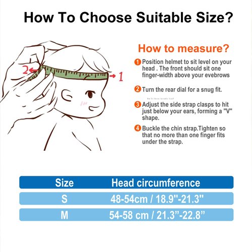 KAMUGO Kids Adjustable Helmet, Suitable for Toddler Kids Ages 2-8 Boys Girls, Multi-Sport Safety Cycling Skating Scooter Helmet (Blue, Small)