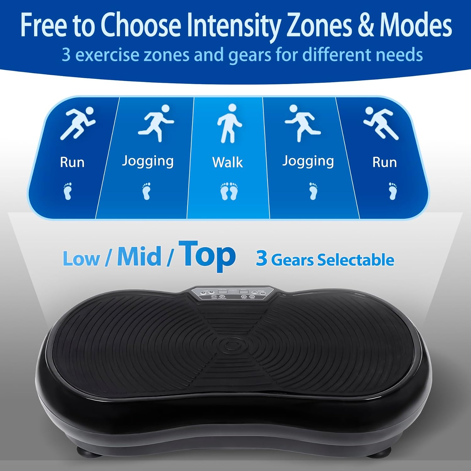 SUPER DEAL Pro Vibration Plate Exercise Machine - Whole Body Fitness Trainer with Bluetooth, Remote & 99 Levels