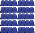 GoodtoU Drawstring Backpack - 48 Pcs Blue Drawstring Bags for Gym & Travel Use