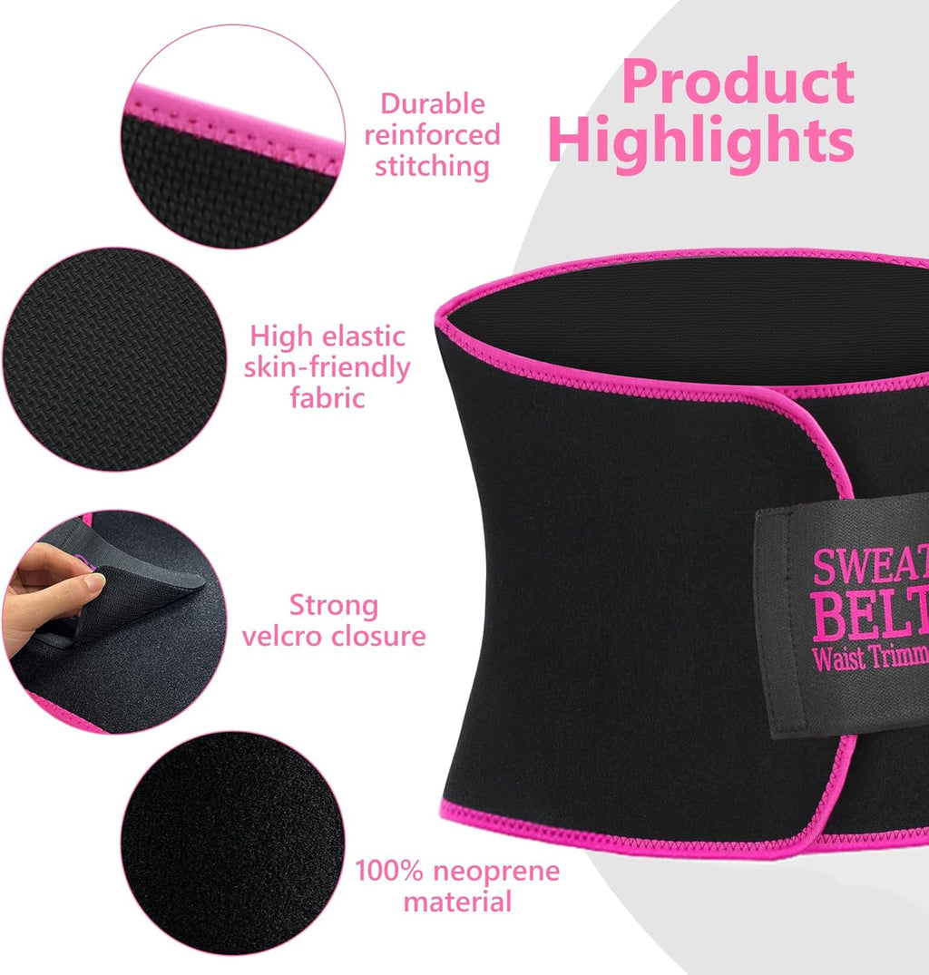 Skiennix Waist Trainer for Women - Effective Lower Belly Fat Reduction | Comfortable Sweat Band