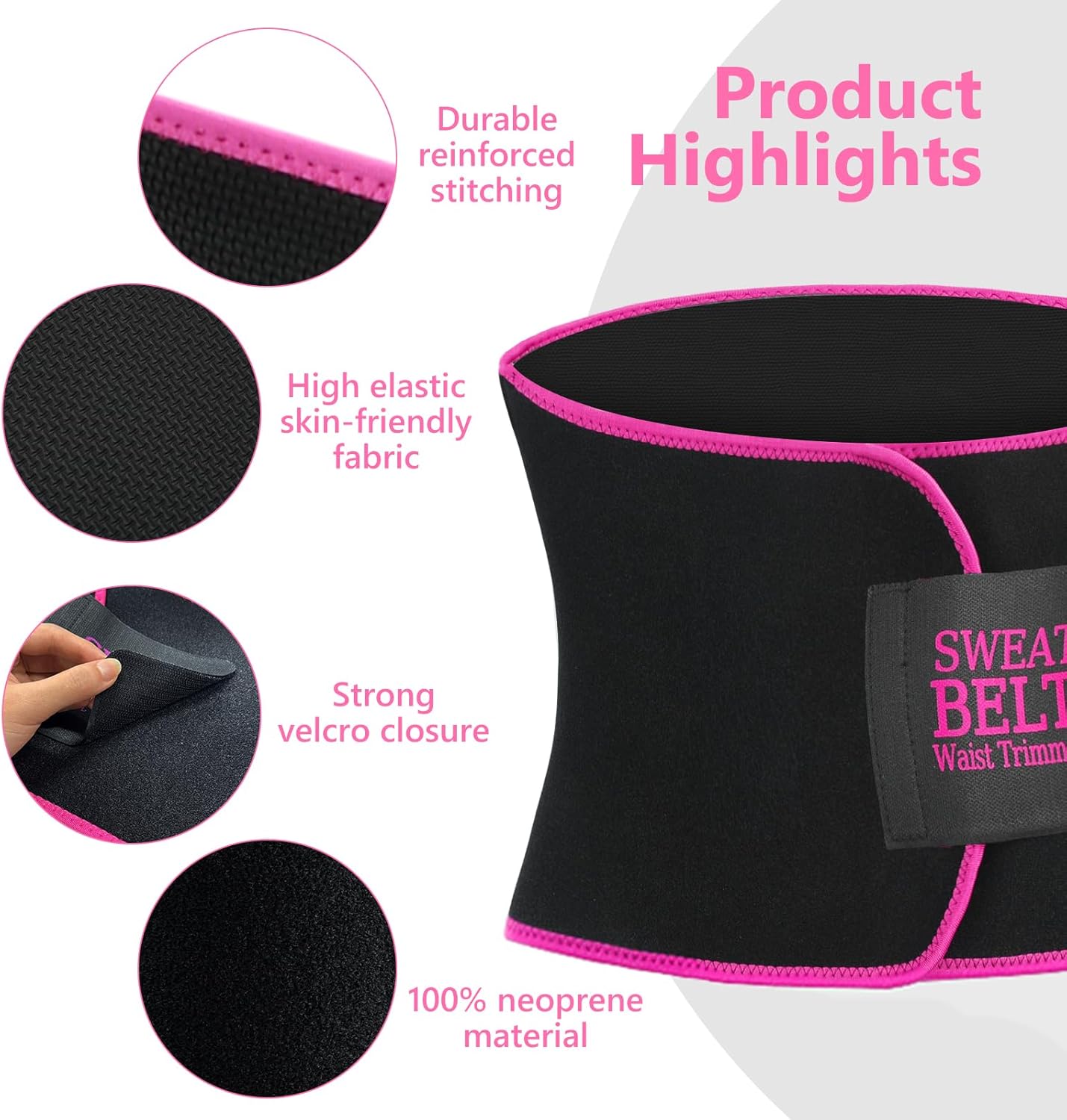 Skiennix Waist Trainer for Women - Effective Lower Belly Fat Reduction | Comfortable Sweat Band