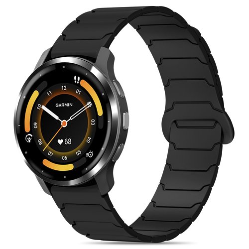 Magnetic Sport Band for Garmin Venu 3S/Venu 4 41mm/Venu 2S/Vivoactive 4S/Vivomove 3S, 18mm Silicone Loop Strap Wristband for Forerunner 255S/265S Man Woman