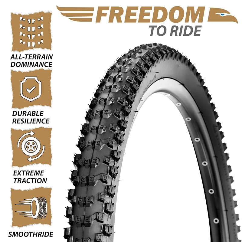 27.5x2.1 Inch MTB Tire Set 2 Pack with Tubes & Levers – Complete Replacement Kit