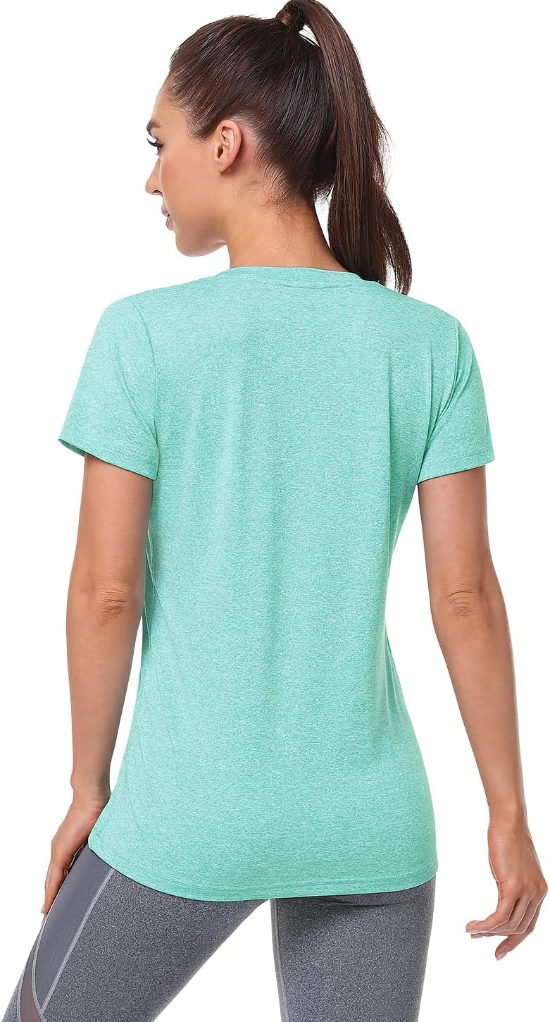 Xelky Women's Dry Fit T-Shirts - Moisture-Wicking Athletic V-Neck Tops | 3-4 Pack Activewear