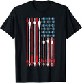 Vintage American Flag Archery Bow Hunting T-Shirt