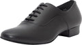 Linodes Men's Latin Dance Shoes - 1 Inch Leather Sole for Ballroom, Salsa, Tango & Waltz