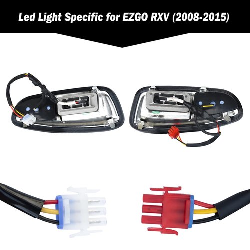 Orle Oko LED Head Light Kit For EZGO RXV 2008-UP Gas or Electric Golf Cart Models Front Replace 12V headlights Light Kit Assembly For EZGO RXV