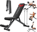 FONBEAR Adjustable Weight Bench - 660LBS Foldable Multifunctional Bench for Full Body Strength Training | Ideal for Beginners & Pros