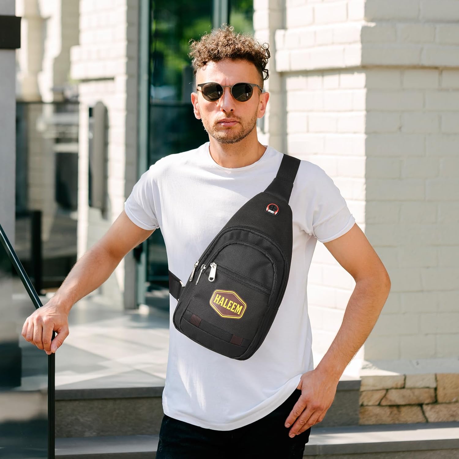 Skiennix Men's Sling Bag - Lightweight Crossbody Backpack with Multiple Pockets for Everyday Use
