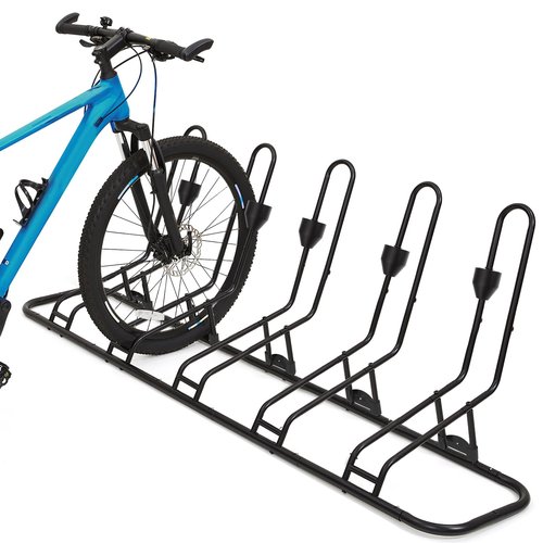 Floor Bike Stand, Bike Rack Safeguard Disc Brakes & Derailleurs, Waterproof Bike Holder Road/Kids/MTB Bicycles, Fits 12"-29" Tires, Upgraded 0.63" Steel Tubes, Indoor Outdoor Garage (for 5 Bikes)