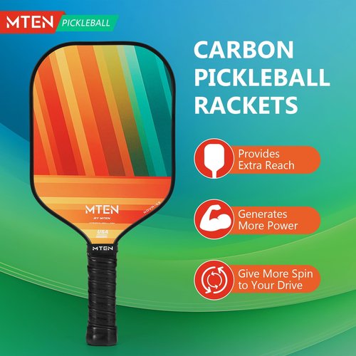Pickleball Paddles, Carbon Fiber Pickleball Paddle, Corfortable Grip, USAPA Approved, Pickleball Smooth Surface Paddles, 16mm Paddle for Beginners
