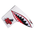 SHABIER Golf Blade Headcover with Tiger Shark Design for Golf Putter Club (White)